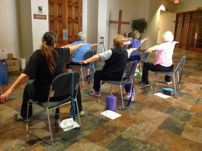 Chair Yoga Fitness - Warrior Two - National Multiple Sclerosis Society - Adaptive Yoga Class.