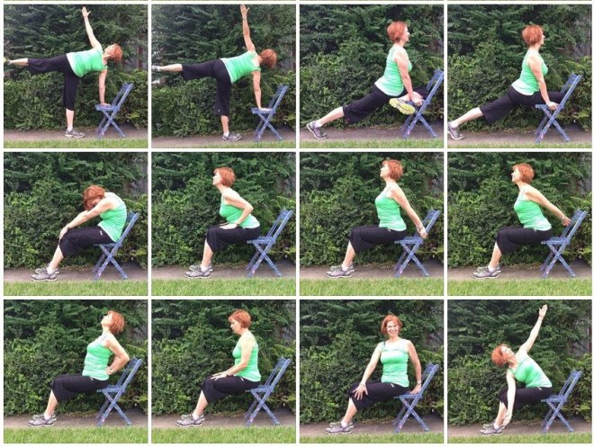Varied Chair Yoga Postures with Gail. Yoga with Gail Pickens-Barger