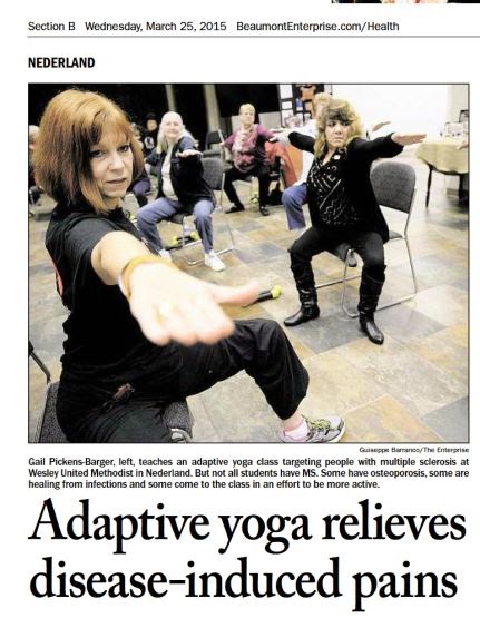Beaumont Enterprise - Adaptive Yoga with Gail Pickens-Barger