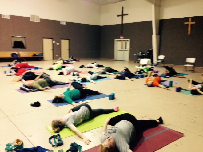 Reclined Twist - Easing back pain - Yoga with Gail Pickens-Barger