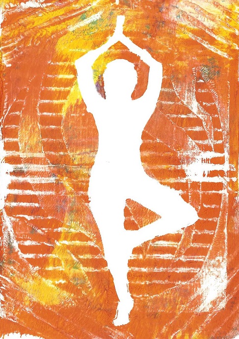 Orange Tree Pose - Art by Gail Pickens-Barger