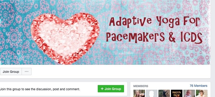Facebook Group for Yoga Practitioners with Pacemakers/ICDs.  Yoga for Healthy Aging Blog&nbsp;post.