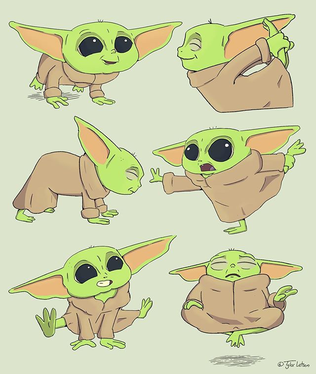 Love this animation by Tyler Letson. LIttle Child (as Yoda is called often in the Disney+ Mandolorian series) Yoga!