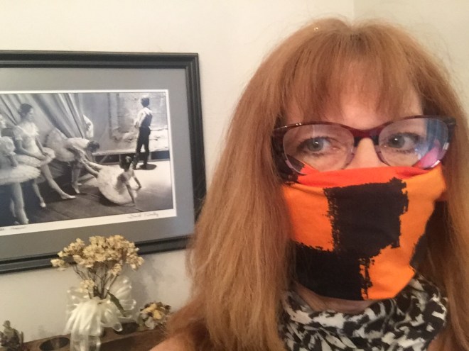 David Turnley Photograph and myself modeling my face gaitor