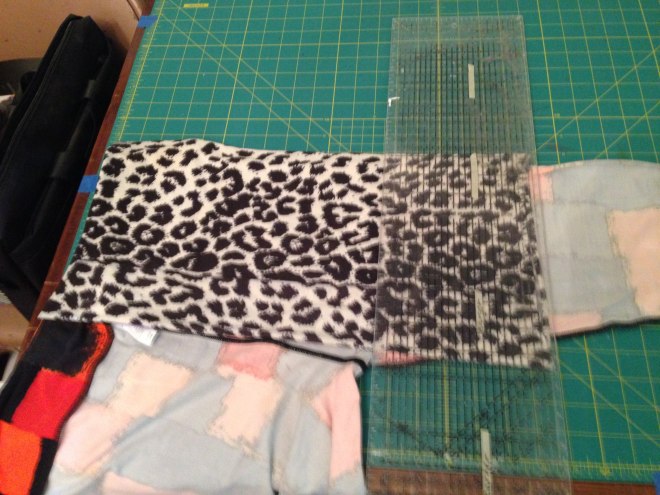 Taking original Buff and measuring how much to cut. DIY Buff Shield