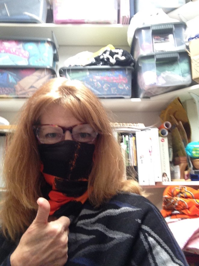 Wow it works!  Nice and firm against the face.  I since then cut off the waist band and it still works tightly across the face.  If you liked this please Subscribe to this Yoga Teacher's Youtube Channel ==> Yogawithgaileee