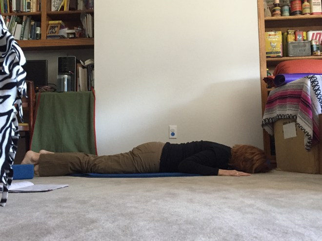 Neck Rotation Yoga Posture.