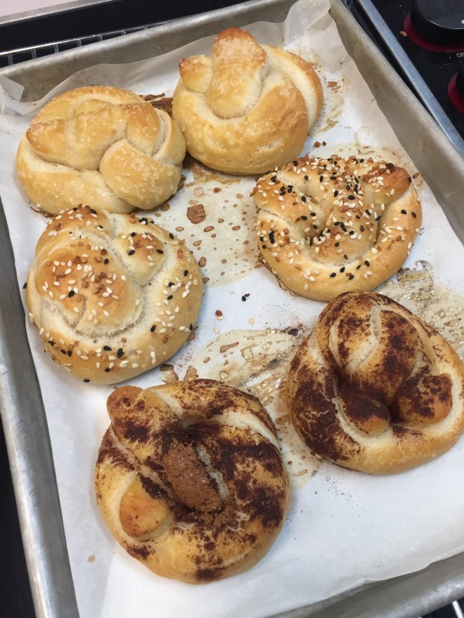 My attempt at making sourdough pretzels.