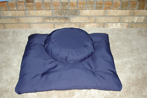 Zafu with a Zabutton meditation cushion
