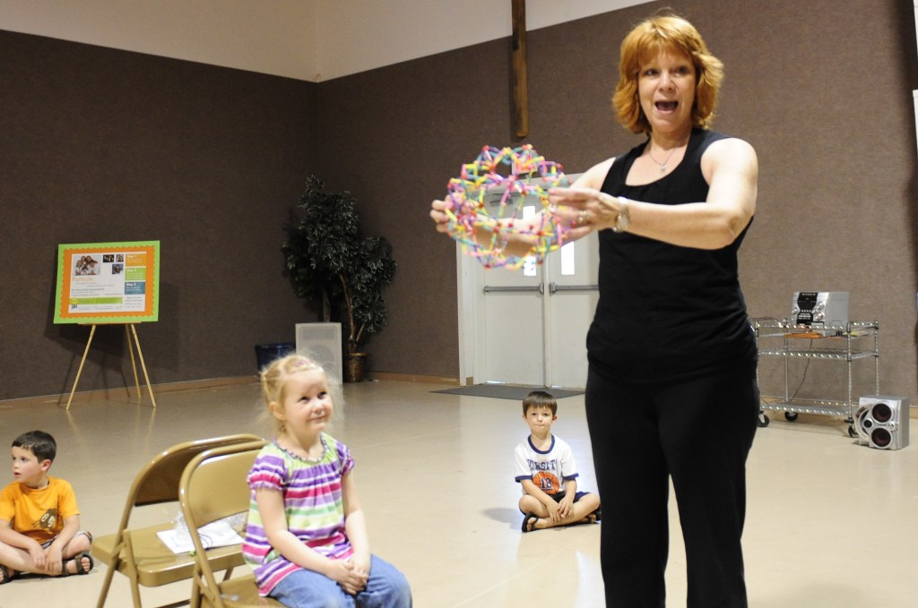 Grace and Gail demonstrating the "big breathing" technique in our YogaKiddos Class - Photography by David C. Turnley