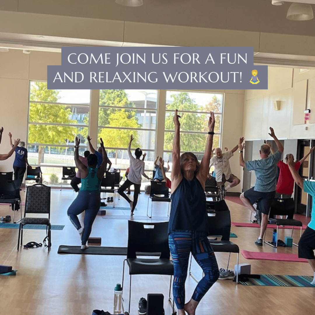 Join Gail for Yoga & Chair Tai Chi at Beaumont Texas's Lakeside Center!