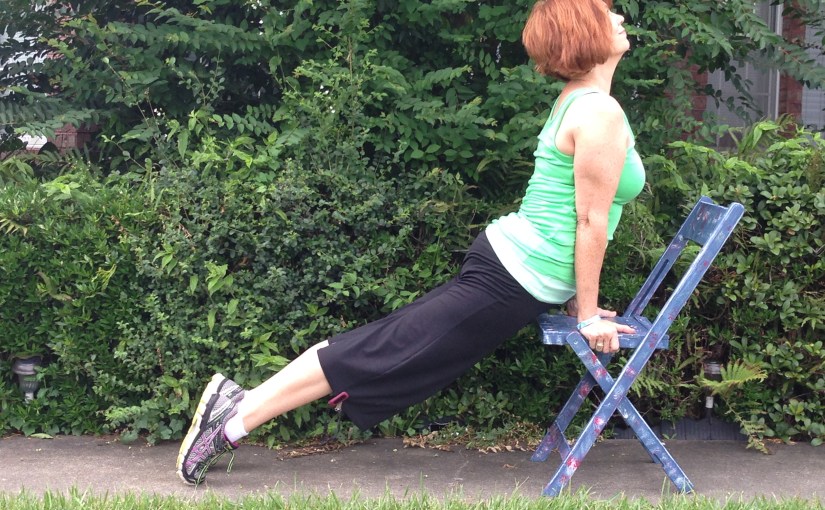 Adaptive Plank Pose with a Chair. Love it!